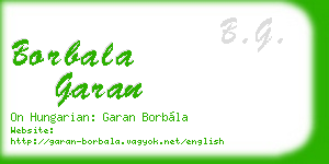 borbala garan business card